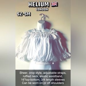 HELIUM London Ruffled Off Shoulder Top